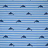 Pieni lisäkuva, jossa Trikoo delfiinit leveillä raidoilla -sininen