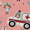 Pieni lisäkuva, jossa Trikoo ambulanssi ja hoitaja