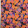 Pieni lisäkuva, jossa Pala 1,6m: Luomutrikoo (digiprint) hortensiat liekehtivä oranssi