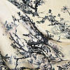 Pieni lisäkuva, jossa Viskoosi-pellavatrikoo mustavalkoiset kukkaoksat
