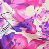 Pieni lisäkuva, jossa Viskoosi-pellavatrikoo modernit kukat fuksia-violetti