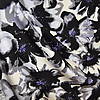 Pieni lisäkuva, jossa Viskoosi-pellavatrikoo mustat isot kukat
