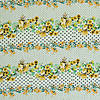 Pieni lisäkuva, jossa Trikoo digiprint kukka- ja palloraidat vaalealla mintunvihreällä