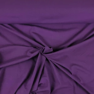 Kuvassa Syvä violetti (033) Yksivärinen puuvillatrikoo - hyvin joustava